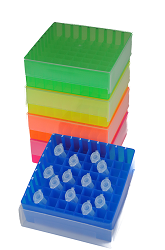 81-Well Freezer Storage Boxes with Lift-Off Lids
